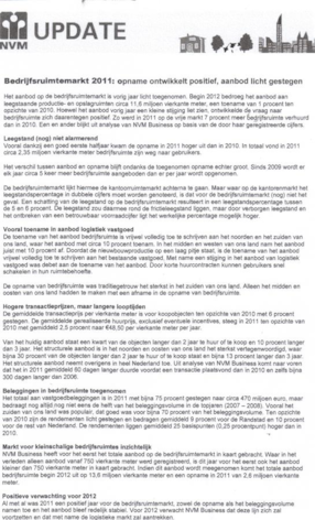NVM update Bedrijfsruimtemarkt 2011
