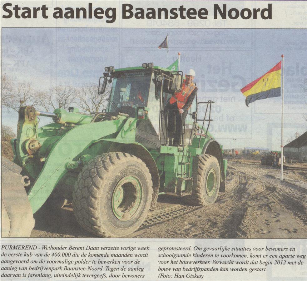 Start aanleg Baanstee Noord