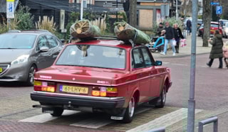 Kerstkaart Rode Volvo